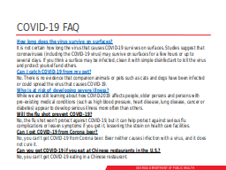 COVID-19 FAQ