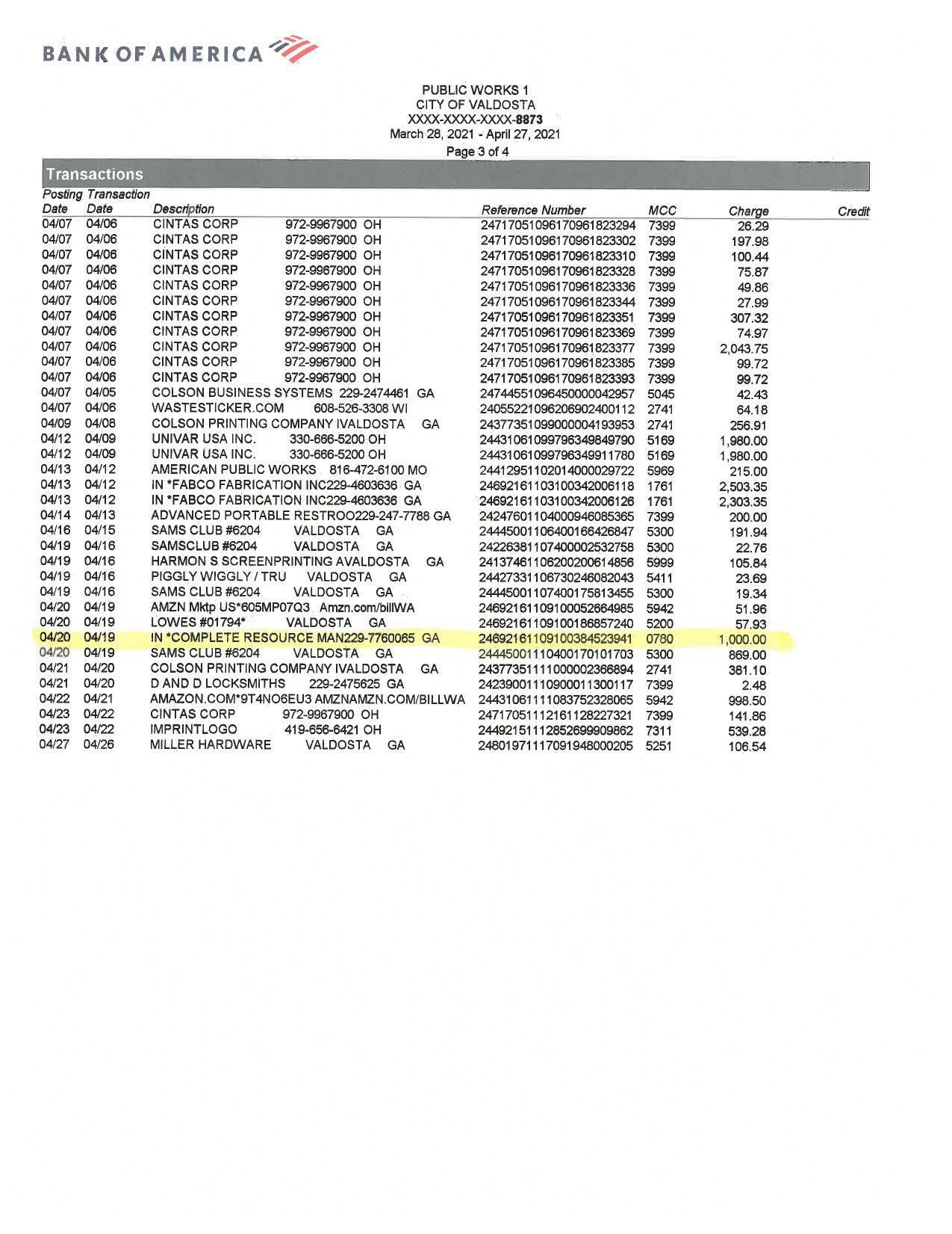 Expenses through 2021-04-27