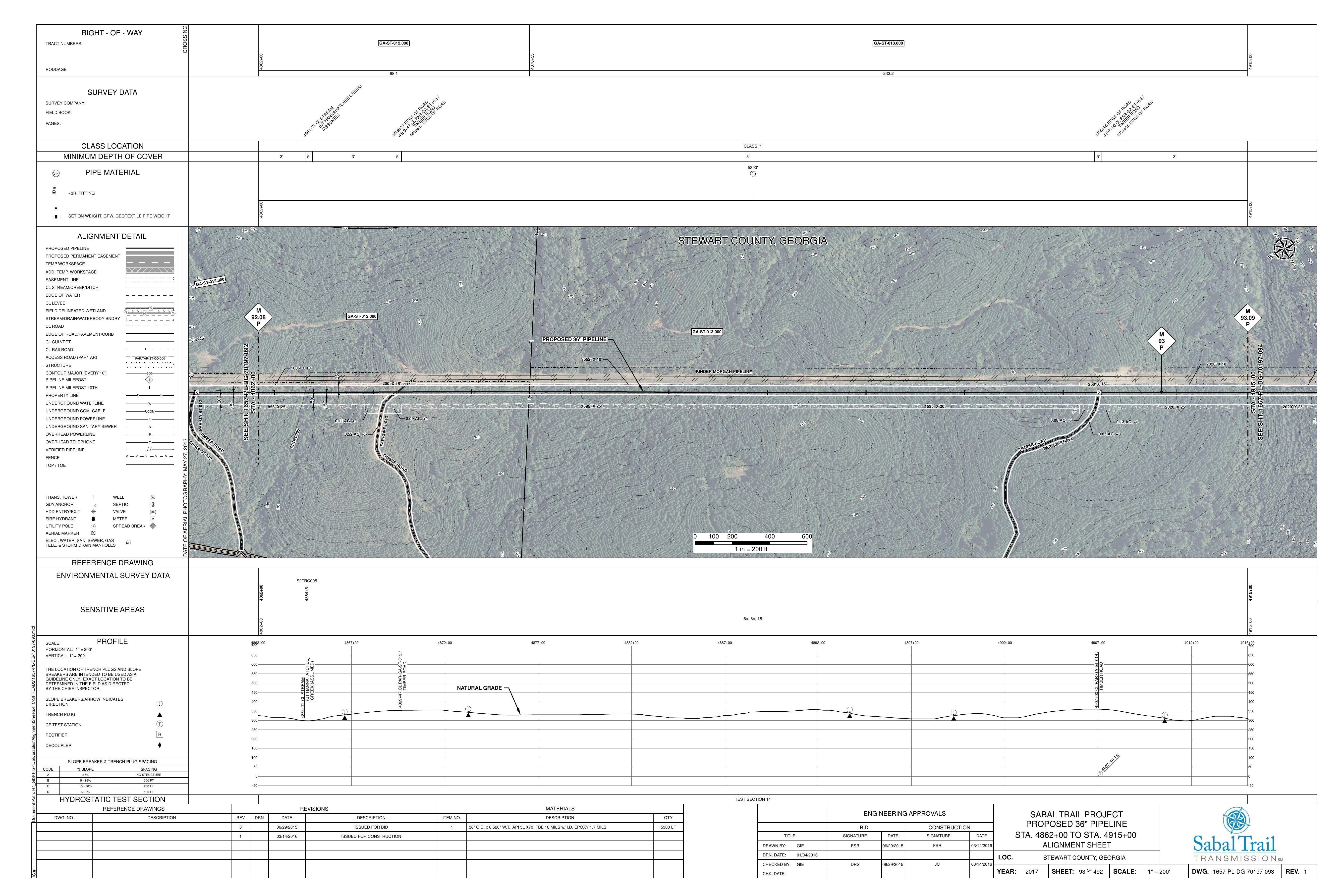 1657-PL-DG-70197-093, STA. 4862+00 TO STA. 4915+00, MP 92.08, MP 93, MP 93.09, KINDER MORGAN PIPELINE, STEWART COUNTY, GEORGIA