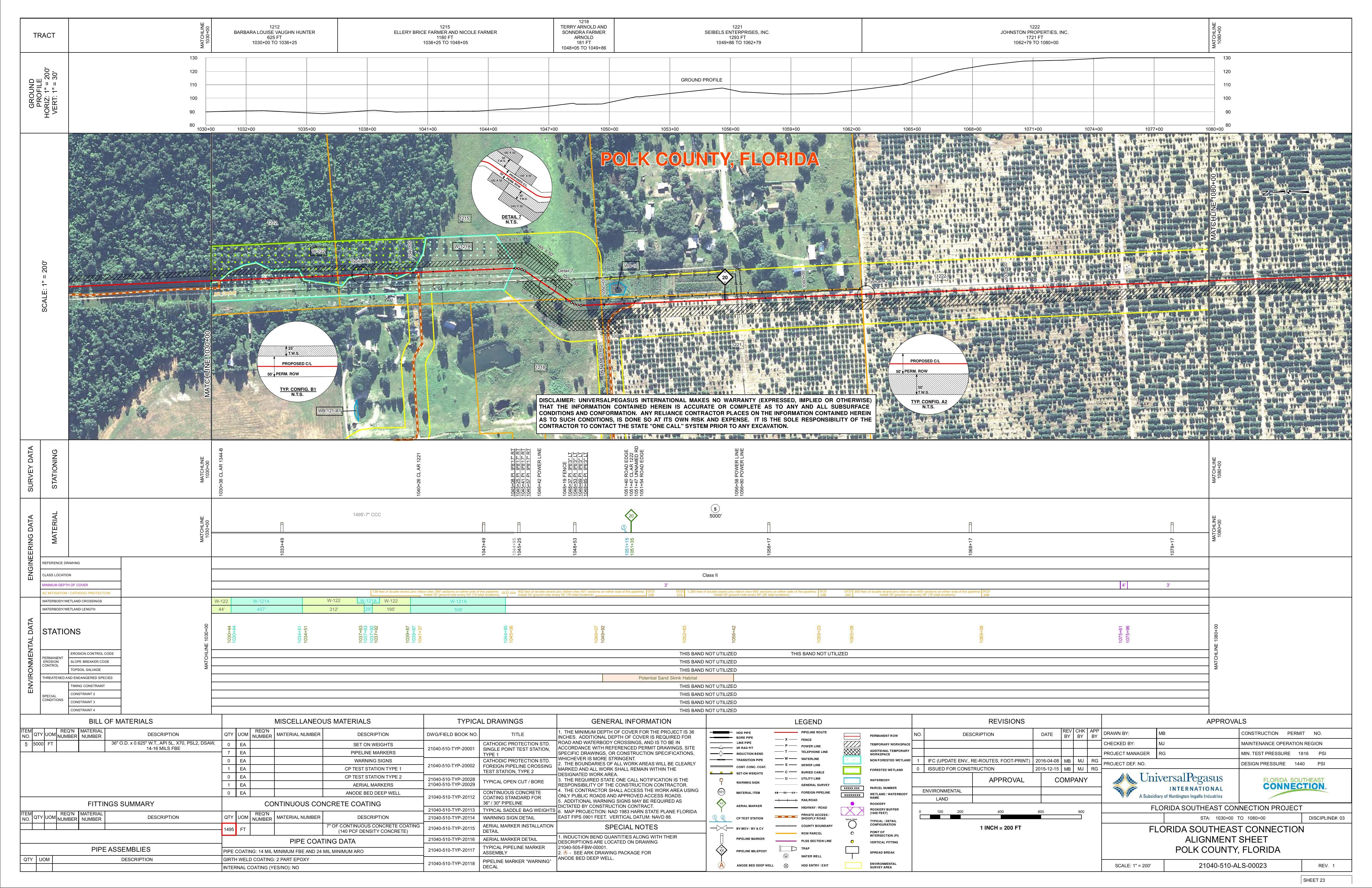 21040-510-ALS-00023 STA: 1030+00 TO 1080+00, POLK COUNTY, FLORIDA