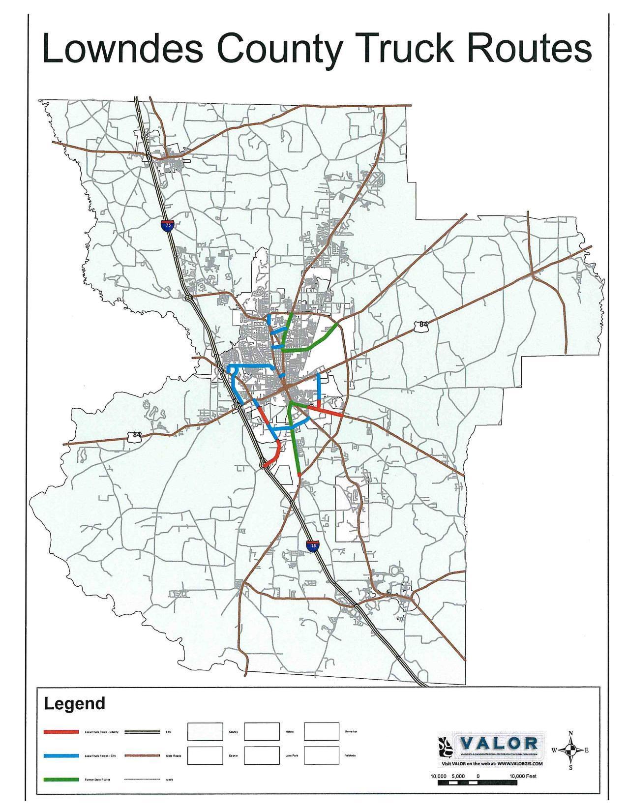 Lowndes County Truck Routes