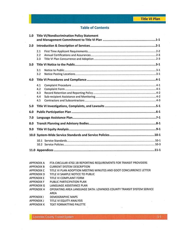 Table of Contents