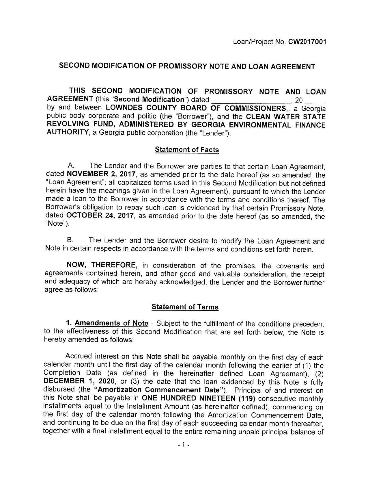 SECOND MODIFICATION OF PROMISSORY NOTE AND LOAN AGREEMENT