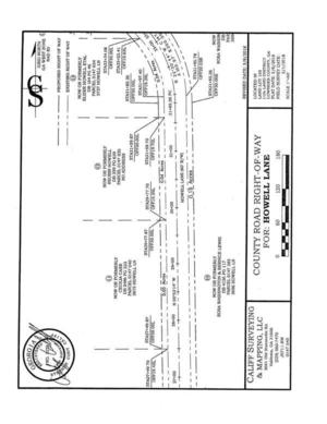 [Survey plat: County Road Right of Way for Howelll Lane]