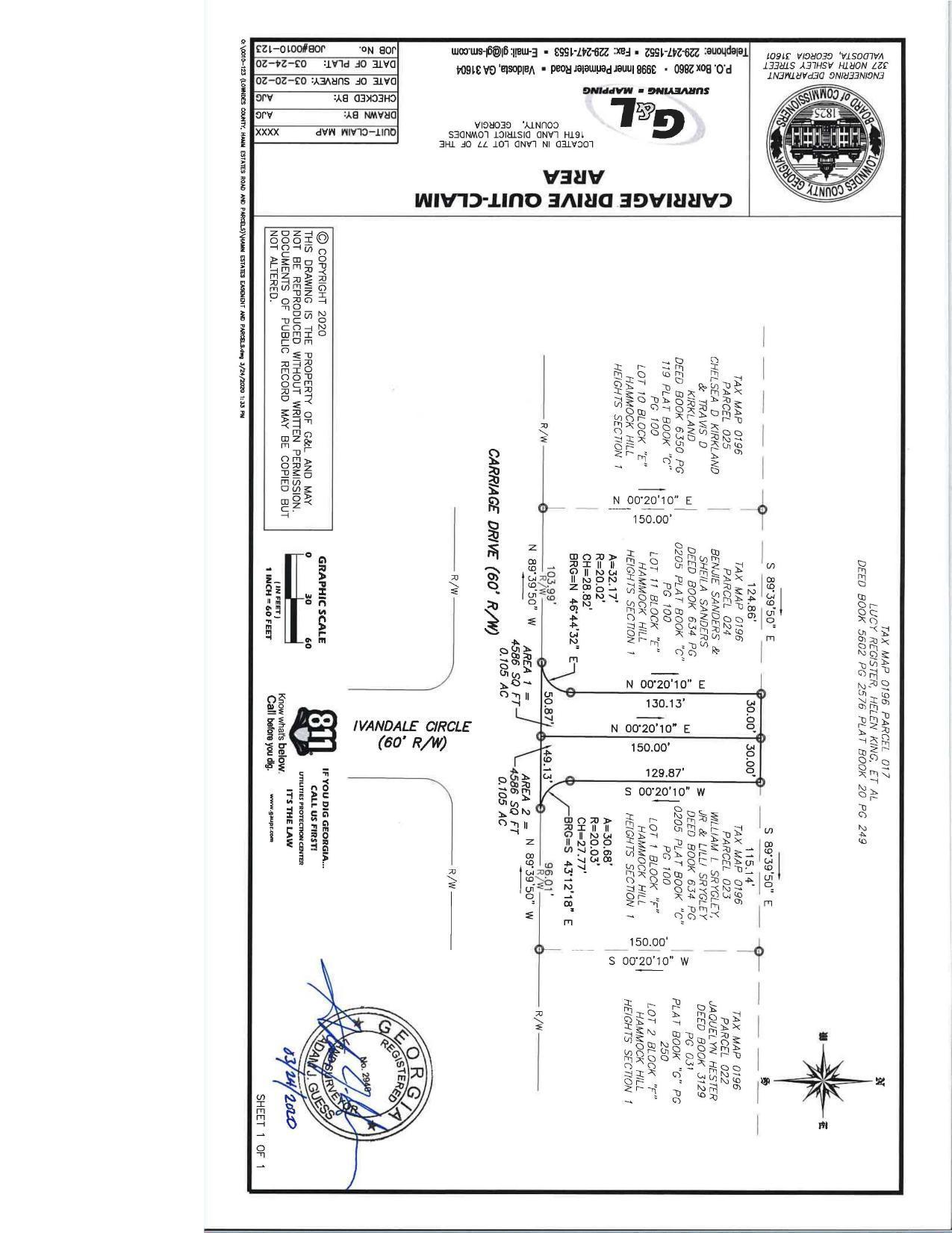 Survey plat: Carriage Drive Quit-Claim Area