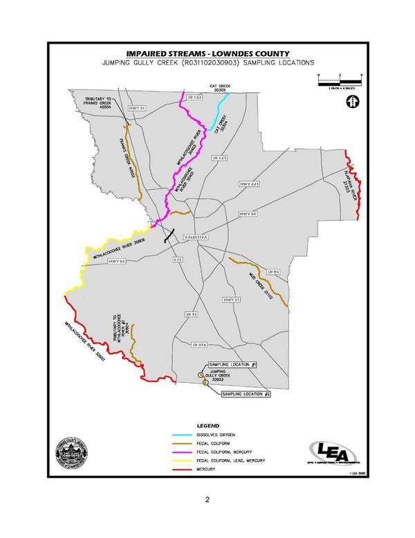 Map: JUMPING GULLY CREEK (R031102030903) SAMPLING LOCATIONS