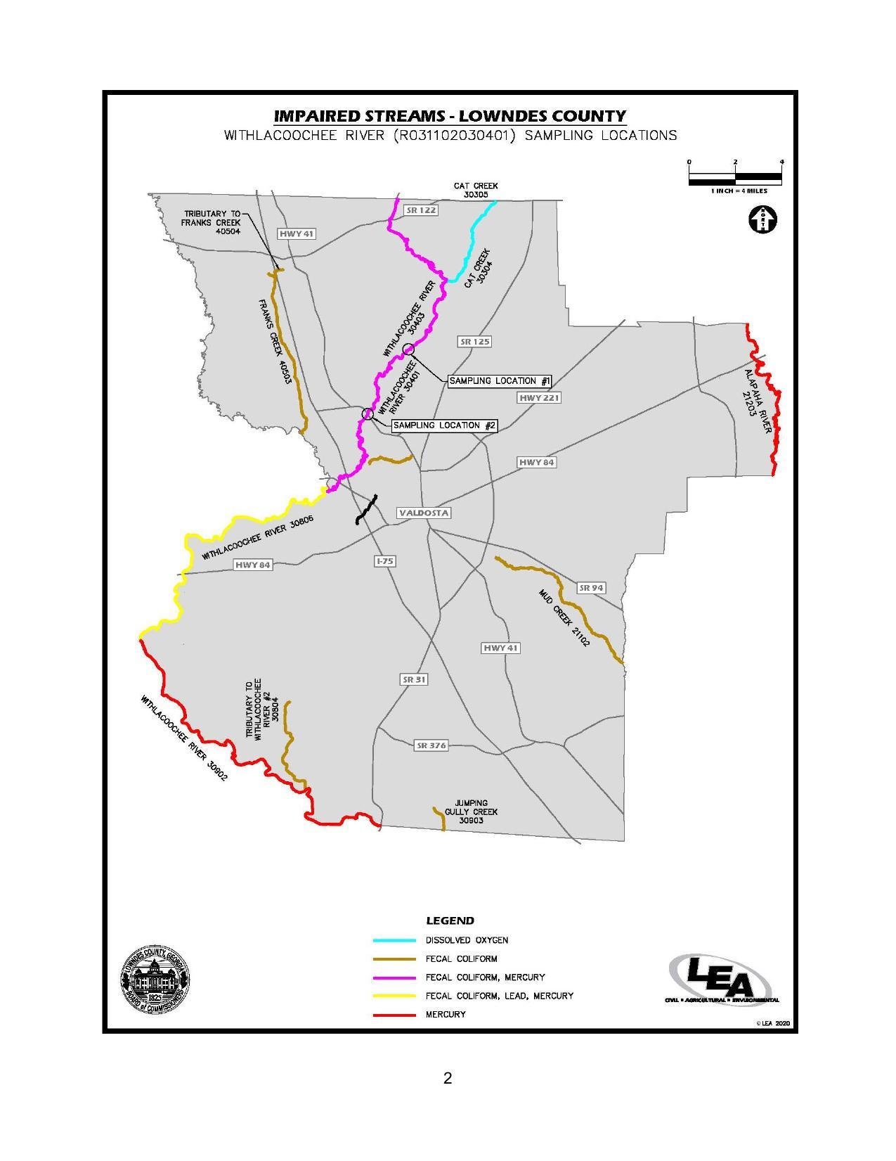 Map: WITHLACOOCHEE RIVER (R031102030401) SAMPLING LOCATIONS