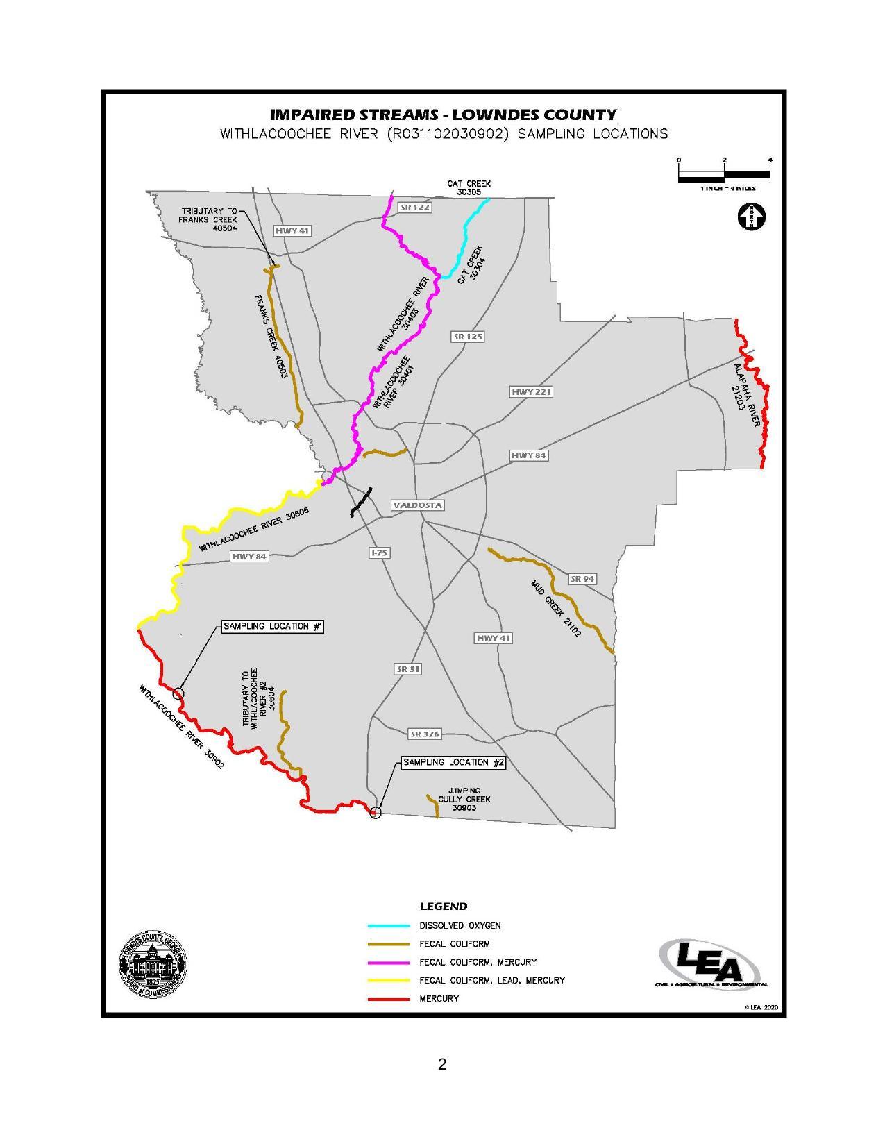 Map: WITHLACOOCHEE RIVER (R031102030902) SAMPLING LOCATIONS