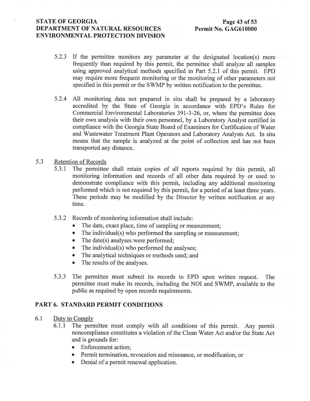 demonstrate compliance with this permit, including any additional monitoring