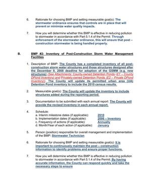 [BMP_#2: Inventory of Post-Construction Storm Water Management Facilities]