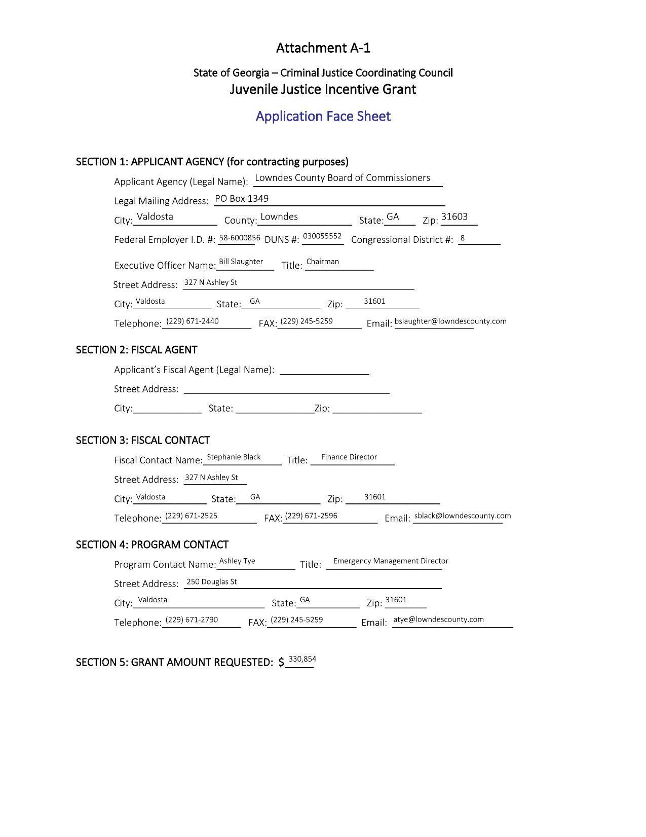 Attachment A-1