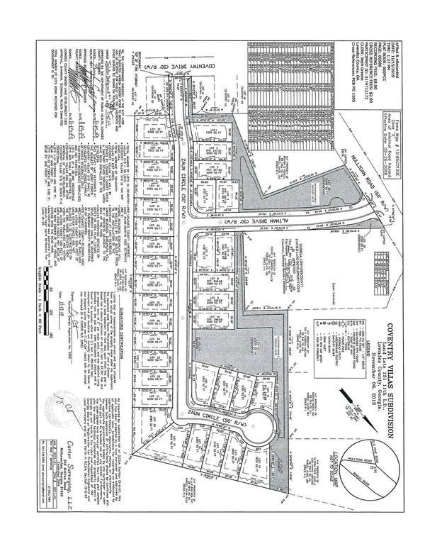 plat Conventry Villas Subdivision