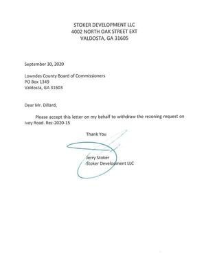 [Please accept this letter... to withdraw the rezoning request]