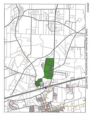 [Context Map: Creekside West and Frank's Creek Landing west of I-75 and Hahira]