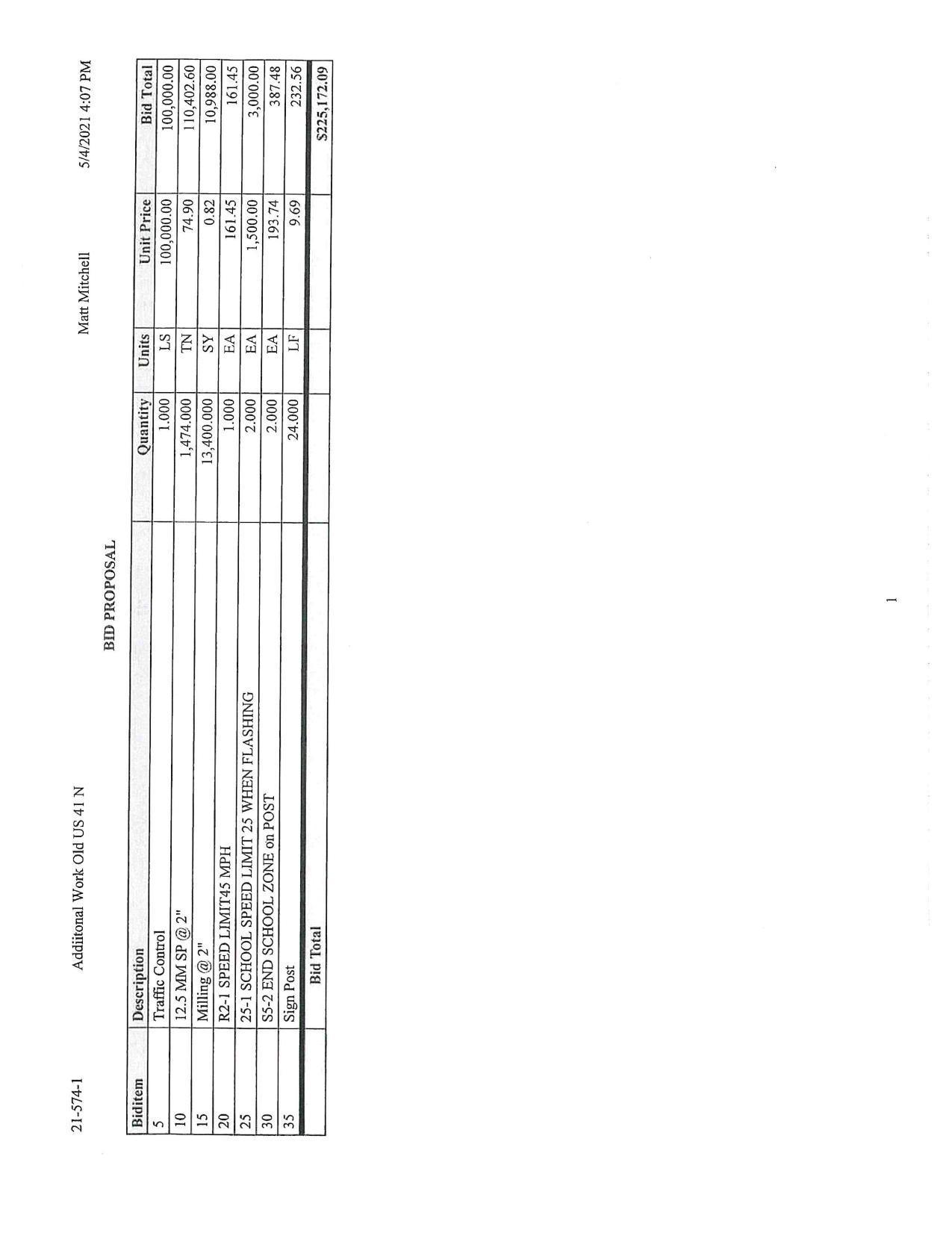 Seven-part bid