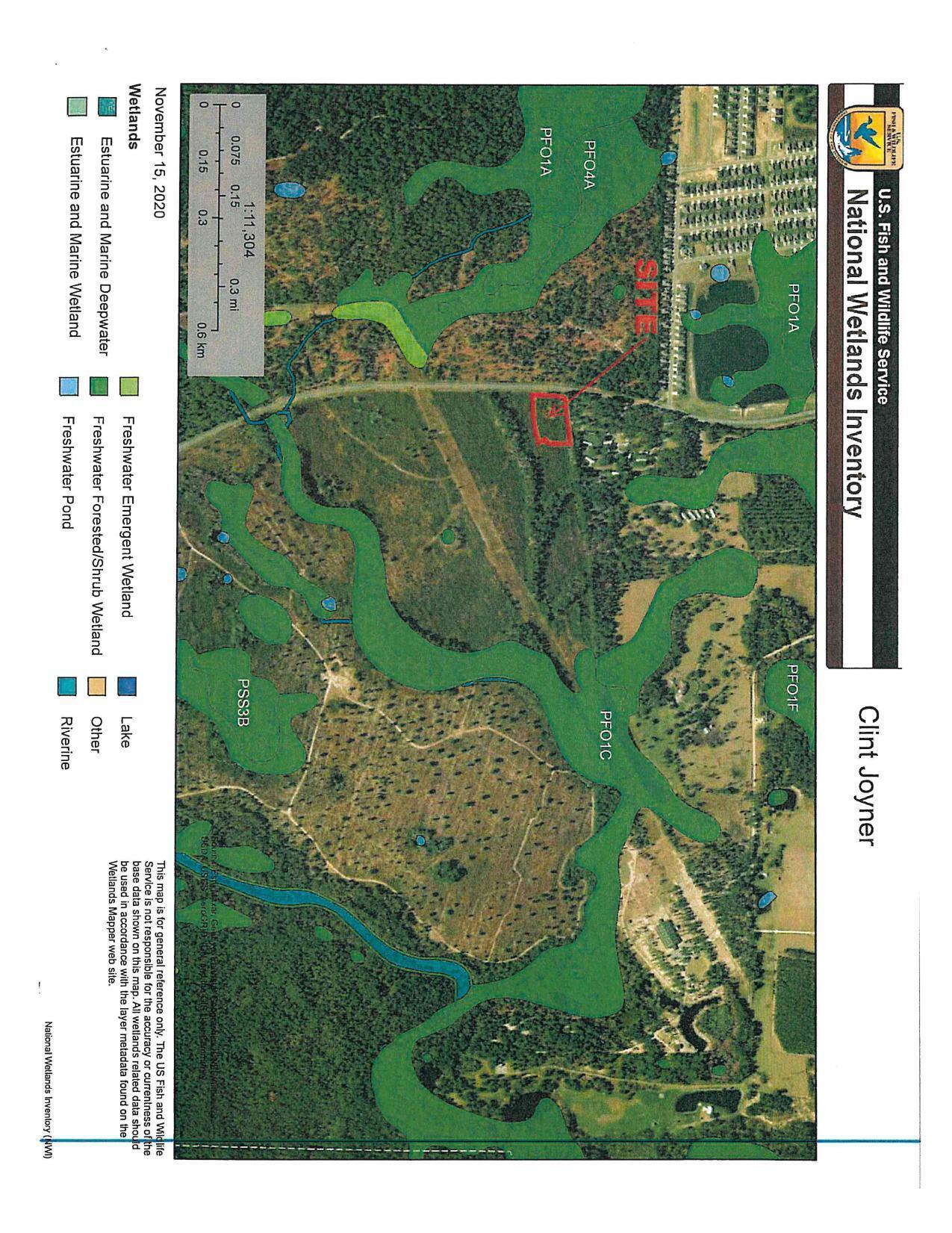 USFWS National Wetlands Inventory map