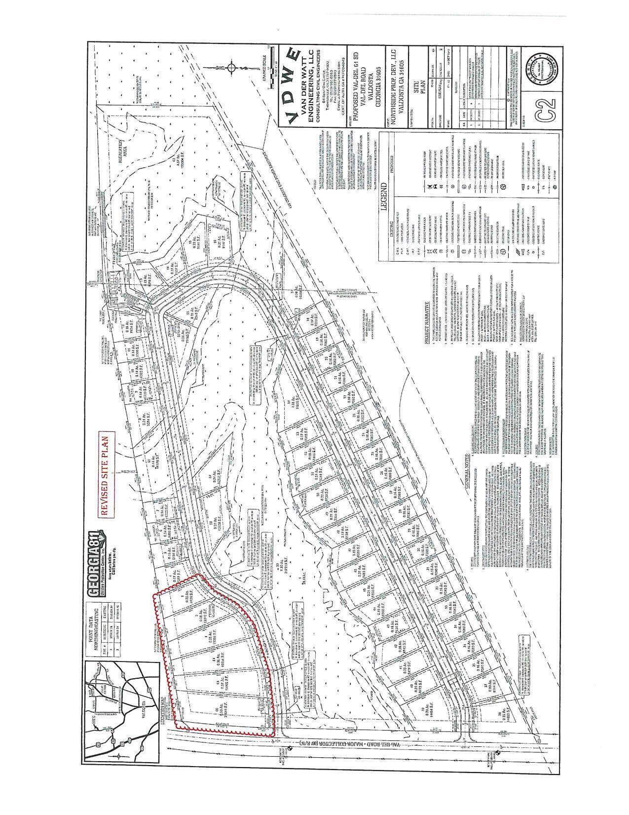 New lot layout Survey Plat