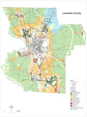 [Unfinished Lowndes County Character Area Map, courtesy Lowndes County Planner JD Dillard]