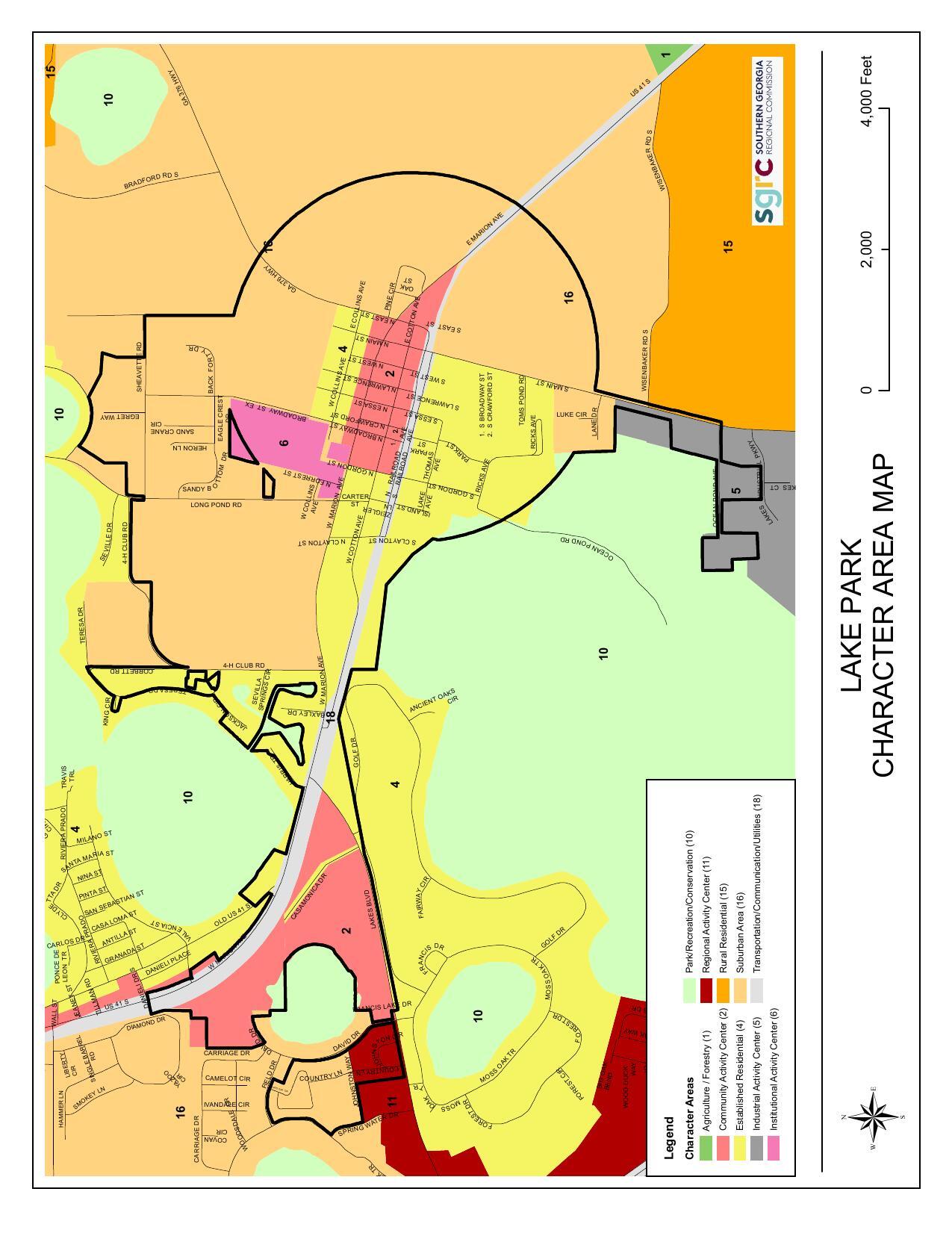 LAKE PARK CHARACTER AREA MAP