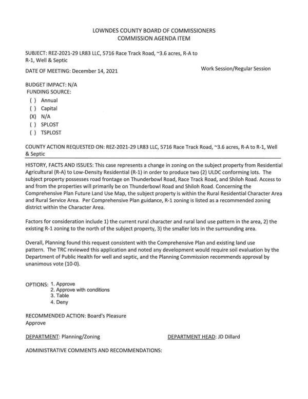 [to produce two (2) ULDC conforming lots. TRC for. GLPC for 10:0.]