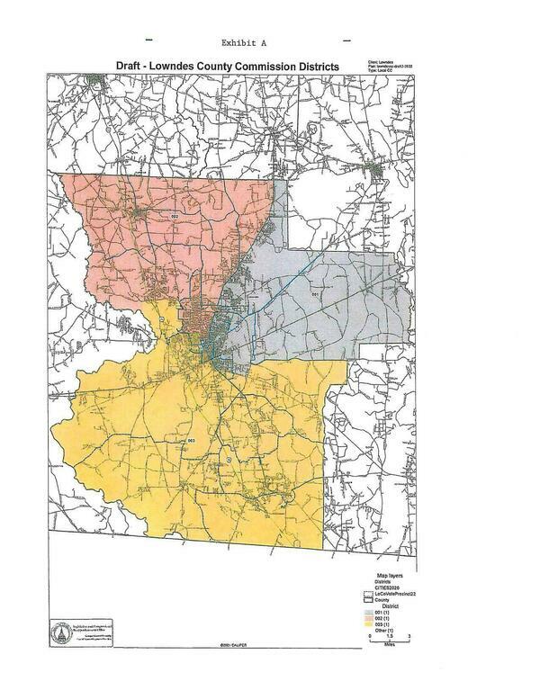 Exhibit A: Map of Districts 1, 2, 3