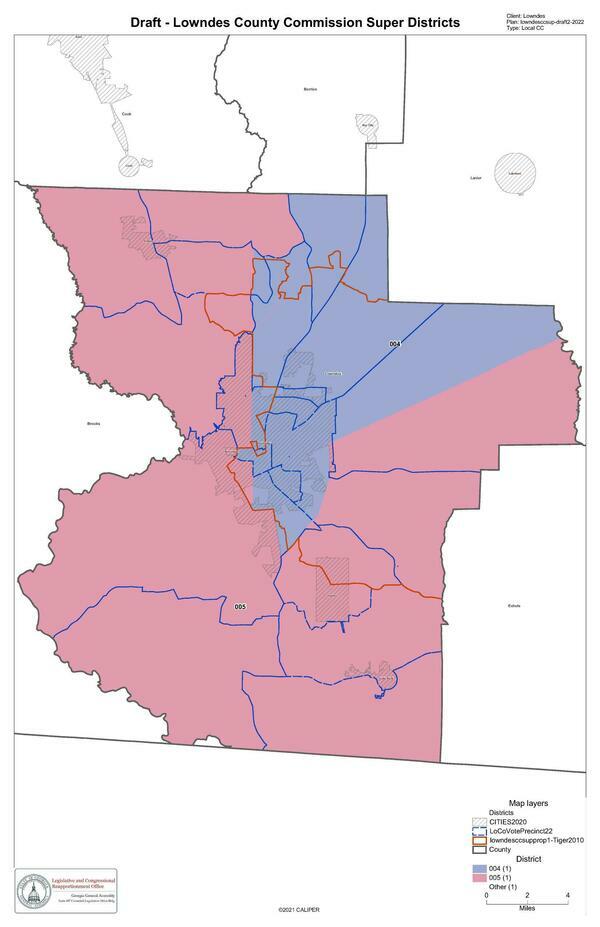 Map: Districts 4 and 5