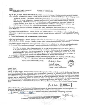 [On this 7th day of January, 2020, before the subscriber a Notary Public of State of Florida in and for the County of Duval duly]