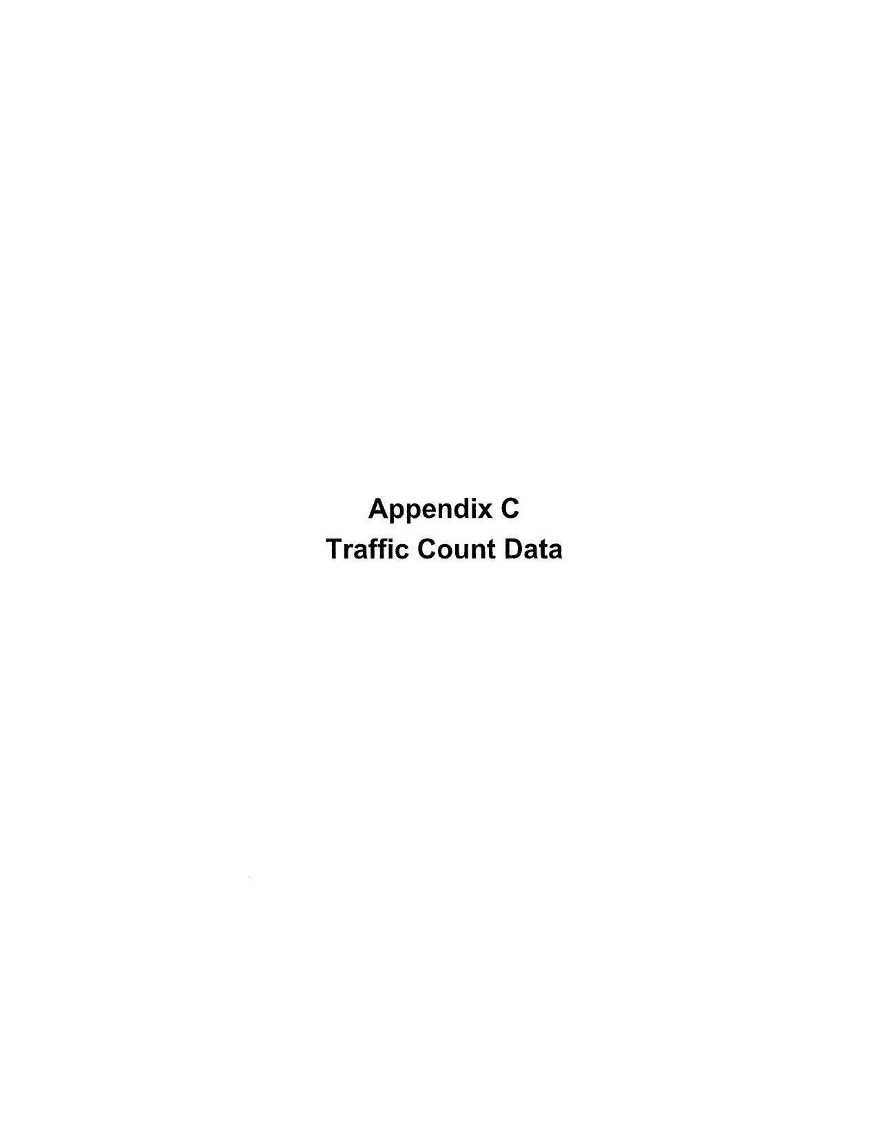 Appendix C: Traffic Count Data