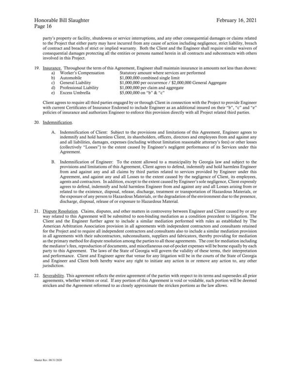 for the Project and to require all independent contractors and consultants also to include a similar mediation provision