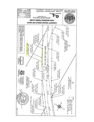 [Survey detail: County Road Right-of-Way for Boring Pond Lane]