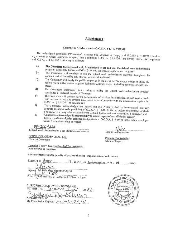 any contract to which Contractor is a party that is subject to O.C. 13-10-91 and hereby: verifies its compliance