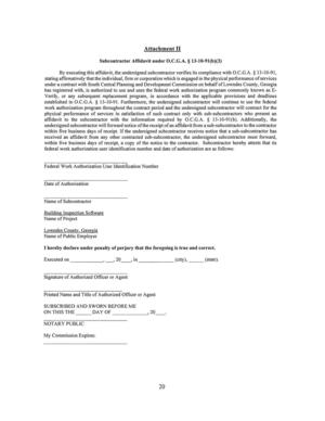 [affidavit to the subcontractor with the information required by O.C.G.A. § 13-10-91(b). Additionally, the]