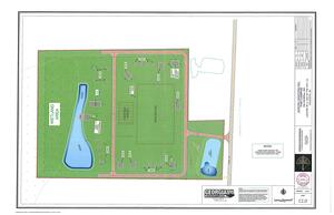 [Campus diagram with wetland area]