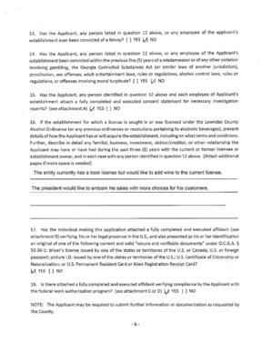 [16. If the establishment for which a license is sought is or was licensed under the Lowndes County]