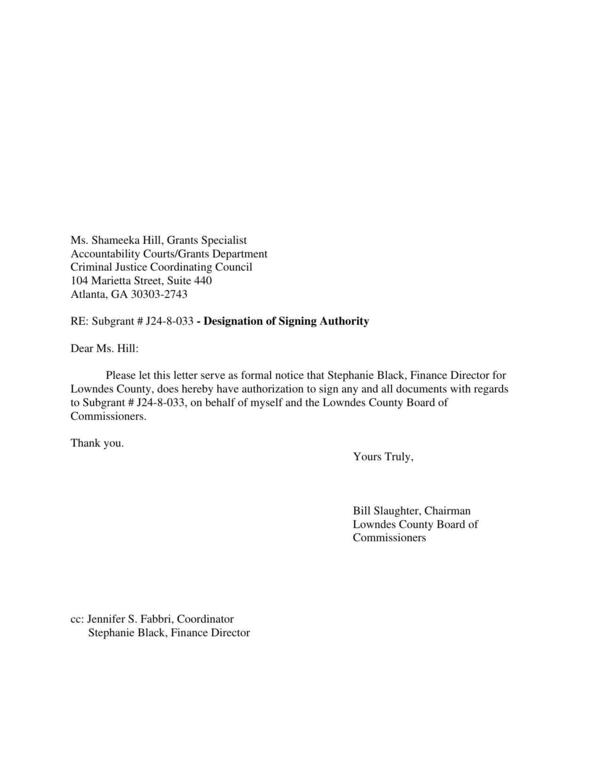 Draft letter from Lowndes County Chairman Bill Slaughter