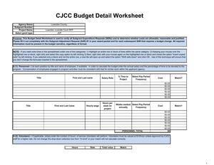 [CJCC Budget Detail Worksheet]