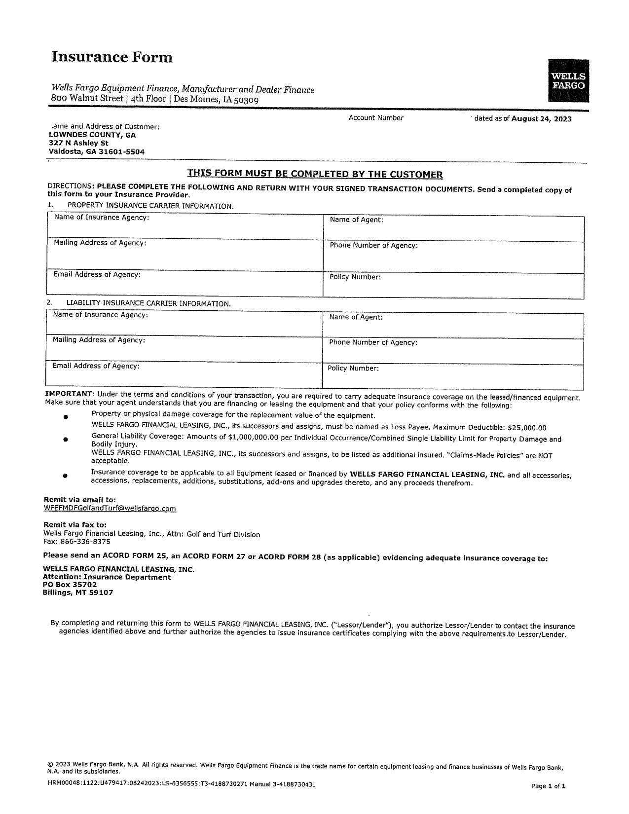 Insurance Form