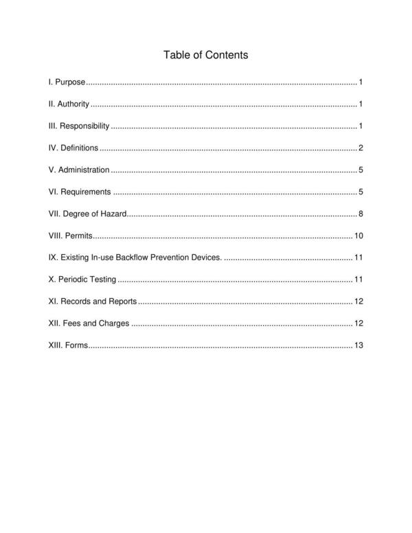 Table of Contents