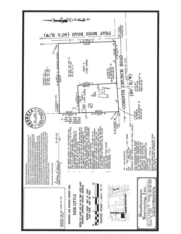 Rezoning and Division Survey for: Erik Little