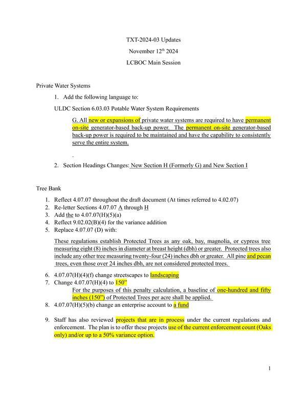 [4.07.07(D) All pine and pecan trees, even those over 24 inches dbh, are not considered protected trees.]