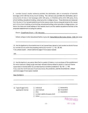 [beverages within 300 feet of any church building. The ordinance also prohibits the distribution, sale or]