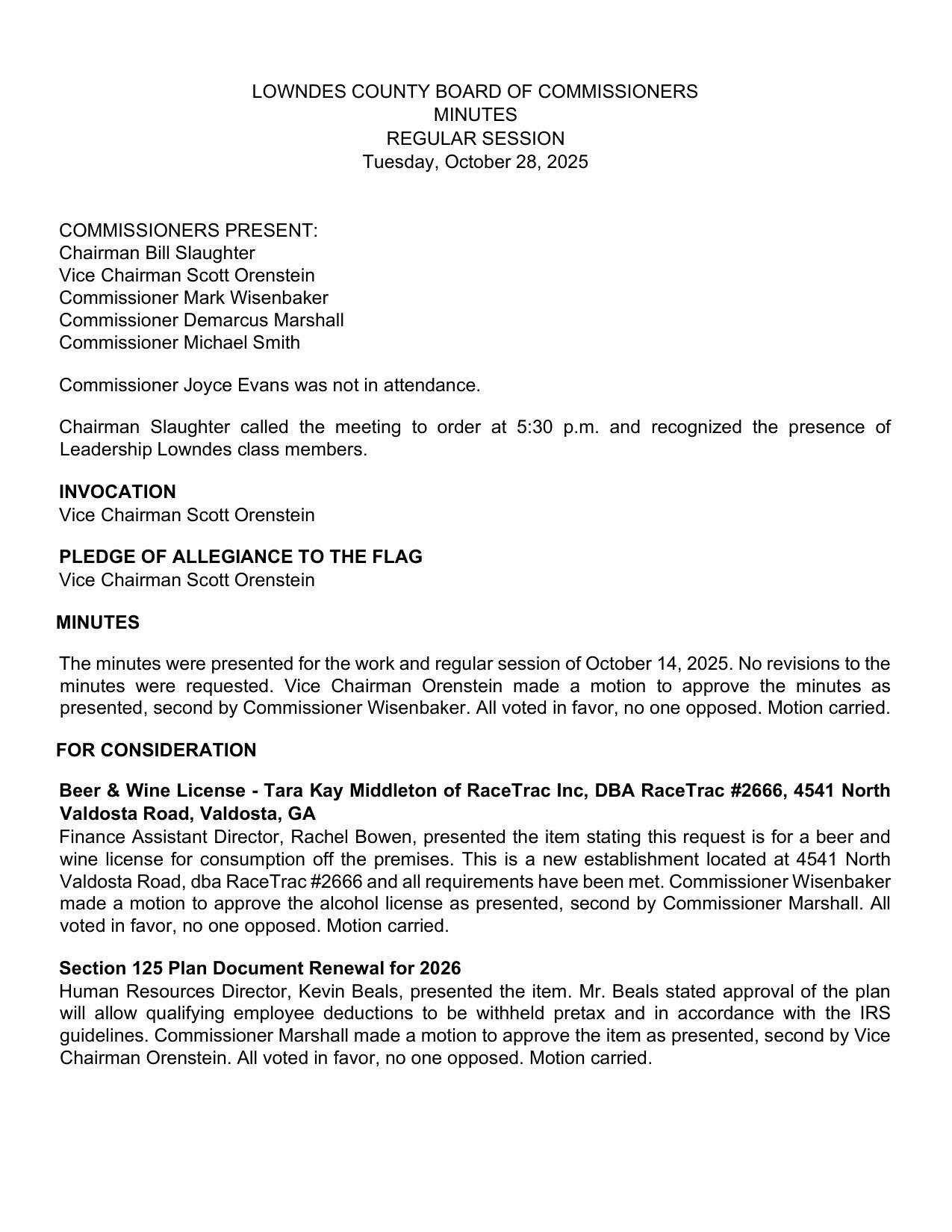 Human Resources Director, Kevin Beals, presented the item. Mr. Beals stated approval of the plan