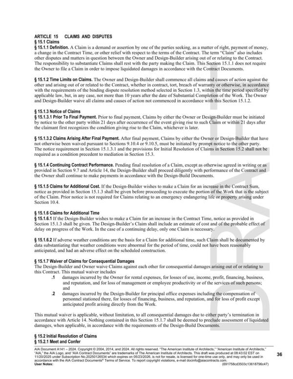 § 15.1.3 Notice of Claims