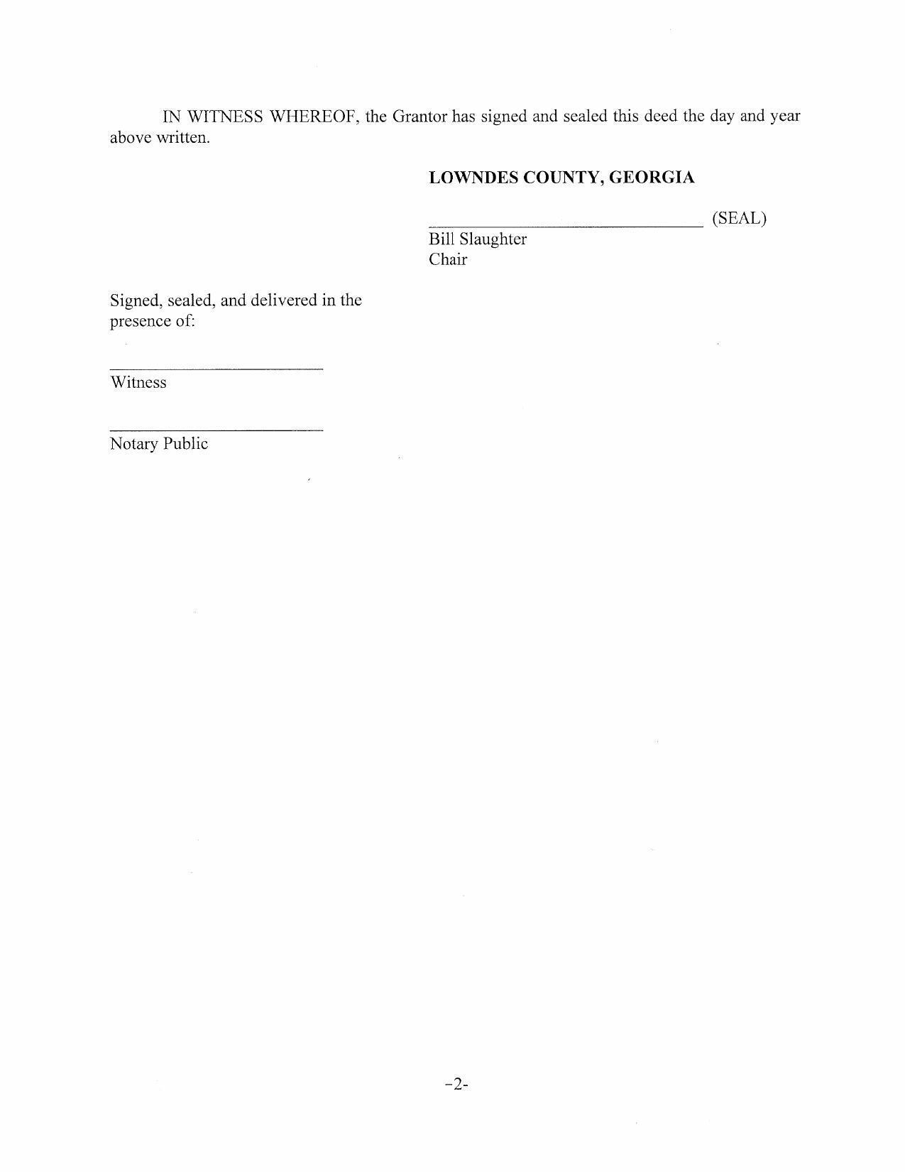 Quit-Claim Deed from Lowndes County to Navigable Waters LLC