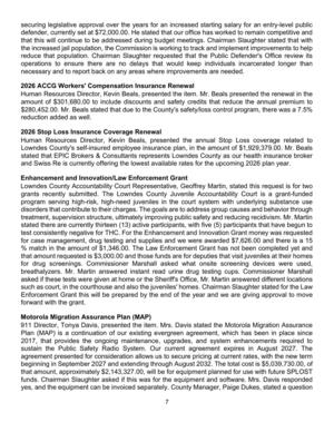 [the increased jail population, the Commission is working to track and implement improvements to help]