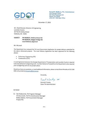 [to be executed prior to beginning work. A written Notice to Proceed from the Department is also required]