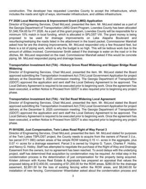 [minimum 10% match in local funding, which is allocated in SPLOST VIII. The grant money is being]