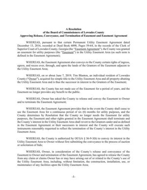 [A Resolution... Approving Release, Conveyance, and Termination of Easement and Easement Agreement]