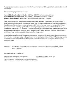 [Three responsive proposals]