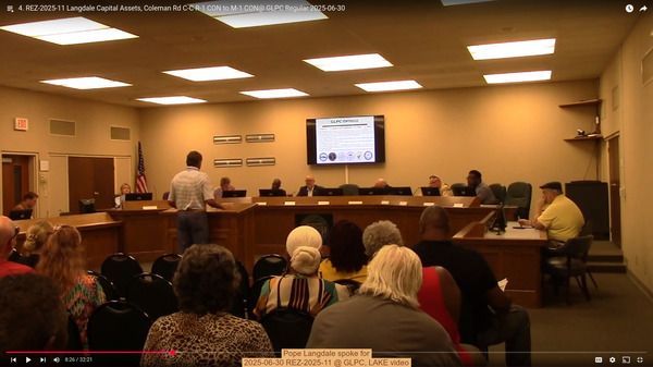 Pope Langdale spoke for, 2025-06-30 REZ-2025-11 @ GLPC, LAKE video